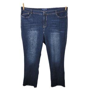 Wallflower Legendary Fit Women's Plus Size 24 REG Dark Wash Denim Jeans Stretch